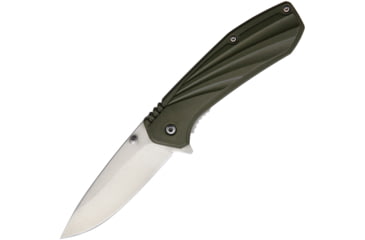 Image of Miscellaneous Linerlock OD Green Folding Knife, 3.25 satin finish stainless blade, OD green sculpted ABS handle, BZ011062 OD GREEN