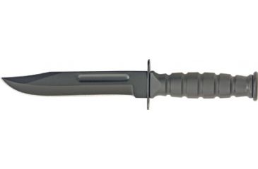 Image of Miscellaneous Mini Combat Bowie Fixed Blade Knife,Bowie Blade,Grooved Black Rubber Handle M3635