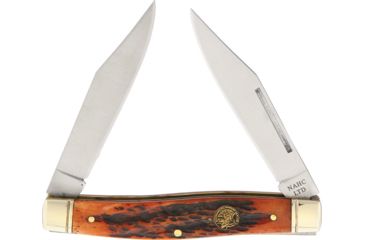 Image of Miscellaneous Muskrat Bone Folding Knife,Orange,Bone Handle H1733
