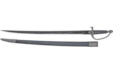 Image of Miscellaneous Pirate Sword,28.125in,Sharpened Stainless Blade,Black Imitation Leather Handle M3340