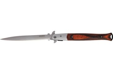 Image of Miscellaneous Speed Assisted Stiletto Folding Knife,6.125in,Dagger Style Blade,Red Pakkawood Handle M3879