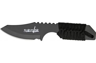 Image of Miscellaneous Survival /Fire Start Fixed Blade Knife,3.25in,Black Cord Wrapped Handle M4140