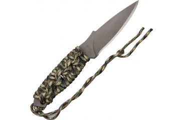 Image of Mission BK-Ti Fixed Blade Knife,4in,Standard Edge Spear Point Blade,Skeletonized Handle/Multi-Camo Cord Wrap MS0308