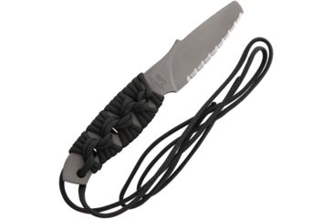 Image of Mission MPD-Ti Fixed Blade Knife, 3in, Titanium, Serrated Edge, Black, Titanium Handle MS0501S