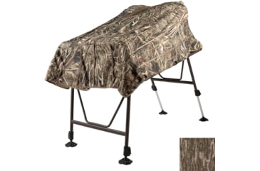 Image of Higdon Outdoors MOmarsh Invisi-Man Hunting Blind w/ Back Pack Straps, Folding and Adjustable Legs, 0-30in Height, Limit 300 lbs, Mossy Oak Original Bottomland, 31526
