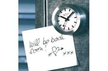 Image of Mondaine Magnet Table/Kitchen Clock, Silver, 50mm, A660.30318.81SBB