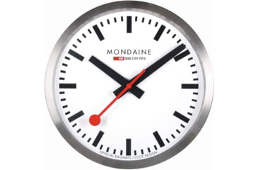 Image of Mondaine Stop2Go Smart Wall Clock, Silver, 25cm, MSM.25S10
