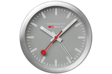 Image of Mondaine Table Alarm Clock, Grey, 125mm, A997.MCAL.86SBV