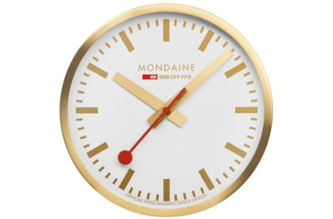 Image of Mondaine Wall Clock, Golden, 25cm, A990.CLOCK.18SBG