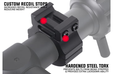 Image of Monstrum 1 inch Precision Picatinny V2 Scope Rings, Black, .85 in, SR-1-P080
