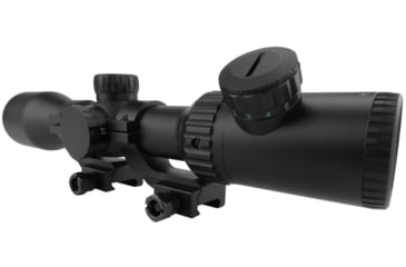 Image of Monstrum 3-12x42 AO Rifle Scope with Illuminated Mil-Dot Reticle and Offset Reversible Scope Rings, Black, S31242-R-RGAO-V2