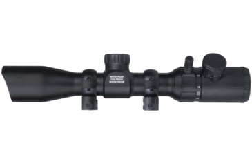 Image of Monstrum 3-9x32 Rifle Scope with Rangefinder Reticle and High Profile Scope Rings, Black, S3932-R-N