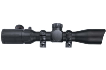 Image of Monstrum 3-9x32 Rifle Scope with Rangefinder Reticle and High Profile Scope Rings, Black, S3932-R-N