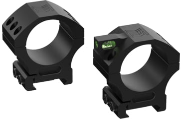 Image of Monstrum 30mm Precision Picatinny V2 Scope Rings w/Level Bubble, 1 in, Black, SR-3XLB-P100