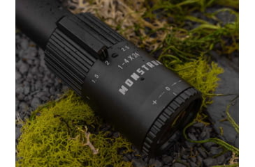 Image of Monstrum Alpha Series 1-4x24 First Focal Plane FFP Rifle Scope with MOA Reticle, Black, GA1424-BLK