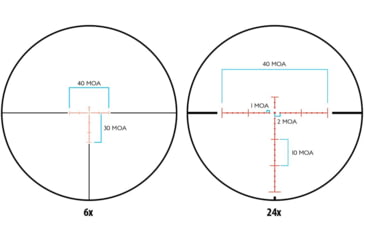 Image of Monstrum Alpha Series 6-24x50 First Focal Plane FFP Rifle Scope with MOA Reticle, Black, GA62450-BLK
