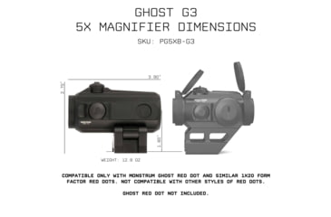 Image of Monstrum Ghost G3 5x30mm Magnifier w/ Flip-to-Side Mount