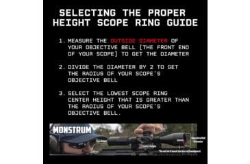 Image of Monstrum Next Level 1 inch Diameter Riflescope Rings