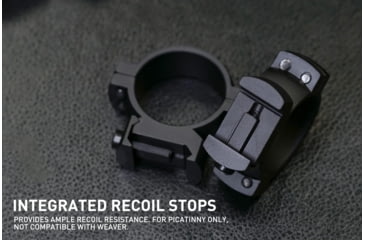 Image of Monstrum Predator Series 7075-T6 Hard-Anodized Aluminum Scope Rings, Picatinny Base, 30 mm, Low Profile, Black, ZR33L-B