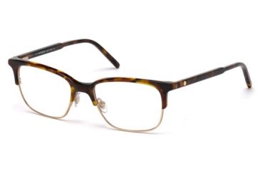Image of Mont Blanc MB0552 Eyeglass Frames - Dark Havana Frame Color