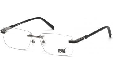 Image of Mont Blanc MB0679 Eyeglass Frames - Shiny Gumetal Frame Color