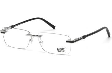 Image of Mont Blanc MB0679 Eyeglass Frames - Shiny Palladium Frame Color