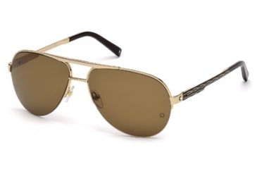 Image of Mont Blanc MB457S Sunglasses - Shiny Rose Gold Frame Color, Roviex Lens Color