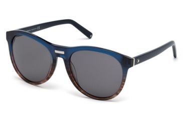 Image of Mont Blanc MB506S Sunglasses - Blue Frame Color, Smoke Lens Color