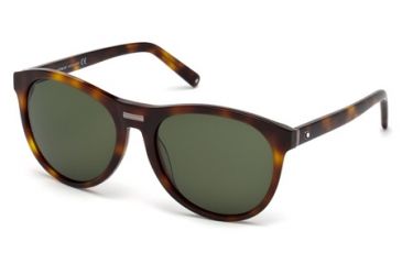 Image of Mont Blanc MB506S Sunglasses - Dark Havana Frame Color, Green Lens Color