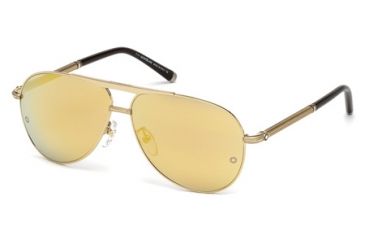 Image of Mont Blanc MB517S Sunglasses - Shiny Endura Gold Frame Color