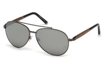 Image of Mont Blanc MB518S Sunglasses - Shiny Gun Metal Frame Color