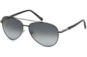 Image of Mont Blanc MB702S Sunglasses - Matte Black Frame Color