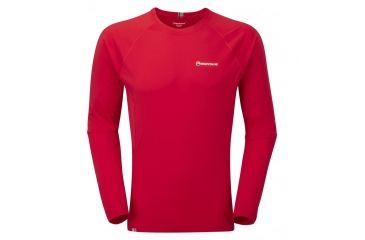 Image of Montane Sonic Long Sleeve T-Shirt, Alpine Red, XS MSLTSALPA3