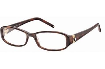 Image of Montblanc MB0343 Eyeglass Frames - Dark Havana Frame Color