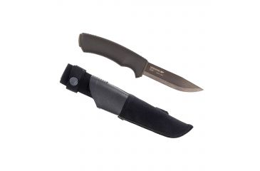 Image of Morakniv Bushcraft Fixed Blade Knife, Black Tactical w/ MOLLE Sheath, 4.3in. Blade, 194897