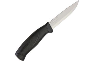 Image of Mora Companion Pinpack Black Fixed Blade Knife, 4in, Black Rubberized Handle FT01405