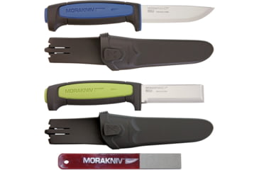Image of Morakniv Craft Knife Set Knife, Includes Pro S Fixed Blade, 8in Overall With 3.63in SS Blade, Black/Blue Rubberized, M-MPC