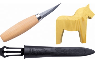 Image of Morakniv Dalahorse Woodcarving Kit Knife, No, 120, 6.75in Overall Wood Carving Knife With 2.25in Laminate Vg-2 SS Blade And Birch Wood, M-12670