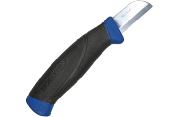 Image of Morakniv Utility Knife, 6.25in Overall, 1.75in SS Blade, Blue Polypropylene Handle With Black Rubber Onlay, Black Polypropylene Sheath, M-12798