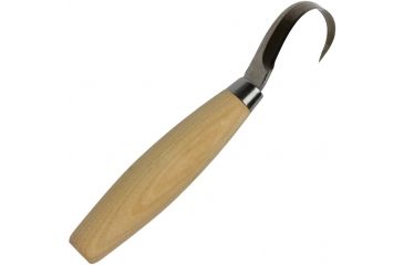 Image of Mora Wood Carving 164 Hook Fixed Blade Knife, SS Hook Plain Blade, Hardwood handle FT18309