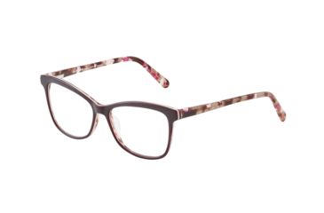 Image of Morgan 201134 Progressive Prescription Eyeglasses, Dark Red On Pink/Brown Confetti Frame, 201134-4436PR