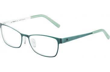 Image of Morgan 203157 Single Vision Prescription Eyeglasses, Petrol White Frame, 203157-539SV