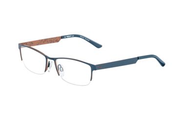 Image of Morgan 203173 Progressive Prescription Eyeglasses, Dark Blue Frame, 203173-4500PR