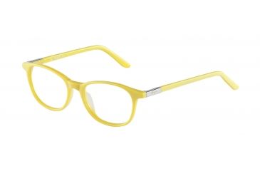 Image of Morgan 201060 Single Vision Prescription Eyeglasses - Yellow Frame and Clear Lens 201060-6550SV