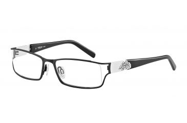 Image of Morgan 203122 Single Vision Prescription Eyeglasses - Black Frame and Clear Lens 203122-416SV