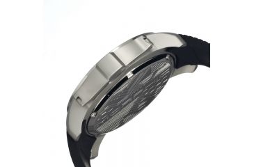 Image of Morphic M21 Series Watch,Black Silicone Band,Red Hand,Silver Bezel,Black Analog Dial,Strap Buckle MPH2102
