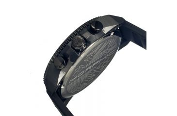 Image of Morphic M28 Series Watch,Black Silicone Band,Red Hand,Black Bezel,Silver Analog Dial,Strap Buckle MPH2803