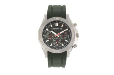 Image of Morphic M75 Series Tachymeter Strap Watch w/ Day-Date, Silver/Green, One Size, MPH7502