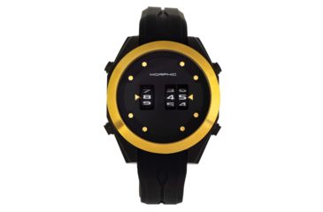 Image of Morphic M76 Series Drum-Roll Strap Watch, Black/Gold, One Size, MPH7604