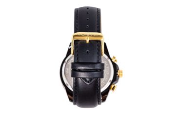 Image of Morphic M88 Series Chronograph Leather-Band Watch w/Date, Black/Gold, One Size, MPH8805